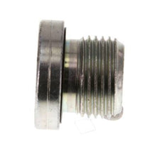G 3/8'' Male Zinc plated Steel Closing plug with Inner Hex and NBR seal 400 Bar [2 Pieces]