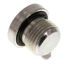 G 3/8'' Male Zinc plated Steel Closing plug with Inner Hex and NBR seal 400 Bar [2 Pieces]