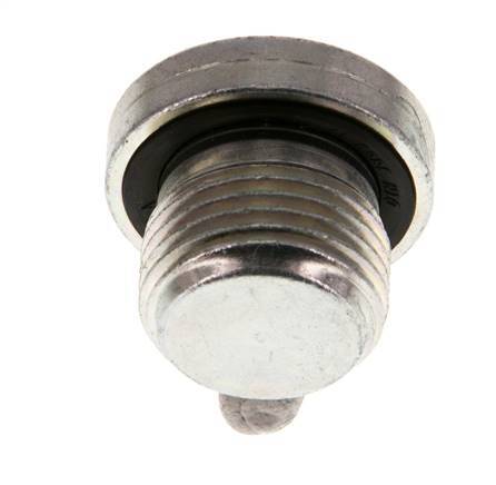 G 3/8'' Mâle Acier zingué Bouchon de fermeture avec hexagone intérieur et joint NBR 400 Bar [2 Pièces].