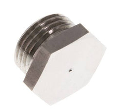 G 1/2'' Stainless steel Closing plug with Outer Hex 40 Bar