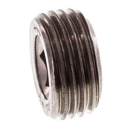 1/2'' Stainless steel Closing plug with Inner Hex without collar 40 Bar [2 Pieces]