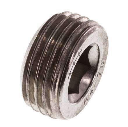 1/2'' Stainless steel Closing plug with Inner Hex without collar 40 Bar [2 Pieces]