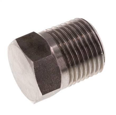 3/8'' NPT Male Stainless steel Closing plug with Outer Hex 210 Bar