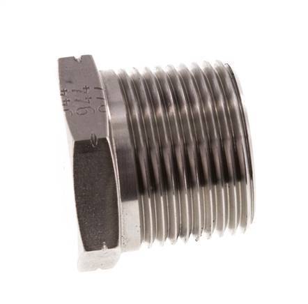 1'' NPT mâle Bouchon de fermeture en acier inoxydable avec Hexagone extérieur 140 Bar