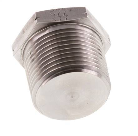 1'' NPT mâle Bouchon de fermeture en acier inoxydable avec Hexagone extérieur 140 Bar