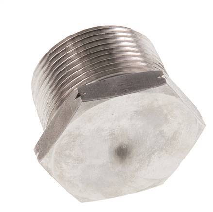 1 1/4'' NPT mâle Bouchon de fermeture en acier inoxydable avec Hexagone extérieur 80 Bar