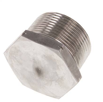 1 1/4'' NPT mâle Bouchon de fermeture en acier inoxydable avec Hexagone extérieur 80 Bar