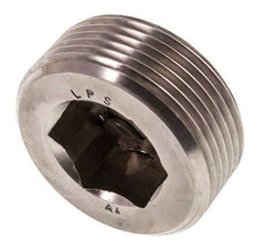 1 1/4'' Stainless steel Closing plug with Inner Hex without collar 40 Bar