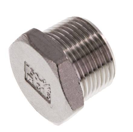 3/4'' NPT mâle Bouchon de fermeture en acier inoxydable avec Hexagone extérieur 16 Bar
