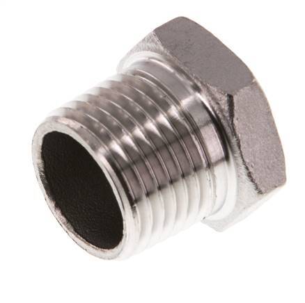 Bouchon de fermeture 1/2'' NPT mâle en acier inoxydable avec hexagone extérieur 16 Bar [2 pièces].