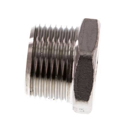 3/4'' NPT mâle Bouchon de fermeture en acier inoxydable avec Hexagone extérieur 16 Bar