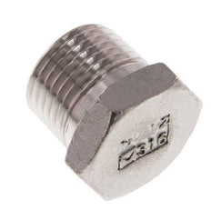 1/2'' NPT Male Stainless steel Closing plug with Outer Hex 16 Bar [2 Pieces]