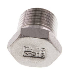 Bouchon de fermeture 1/2'' NPT mâle en acier inoxydable avec hexagone extérieur 16 Bar [2 pièces].
