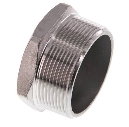 2'' NPT mâle Bouchon de fermeture en acier inoxydable avec Hexagone extérieur 16 Bar