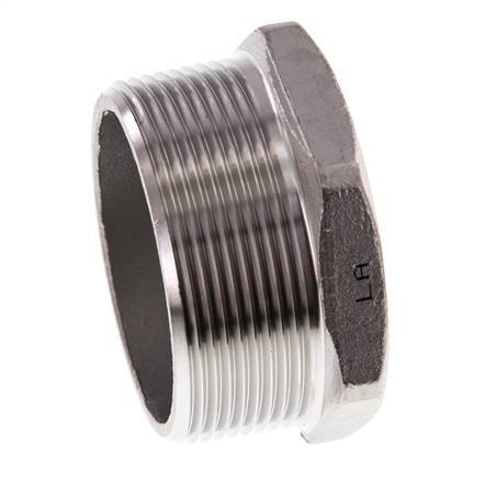 2'' NPT Male Stainless steel Closing plug with Outer Hex 16 Bar