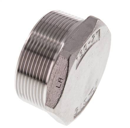 2'' NPT mâle Bouchon de fermeture en acier inoxydable avec Hexagone extérieur 16 Bar