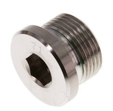G 3/4'' Mâle Bouchon de fermeture en acier inoxydable avec hexagone intérieur et joint FKM 400 Bar