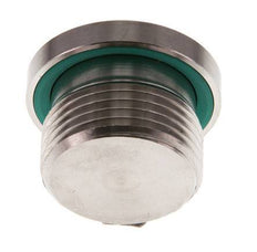 G 3/4'' Mâle Bouchon de fermeture en acier inoxydable avec hexagone intérieur et joint FKM 400 Bar