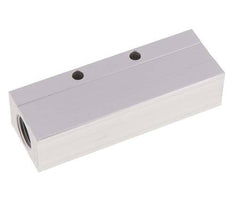 Bloc de distribution en aluminium 2xG 1/2'' x 3xG 1/4'' unilatéral 16 bar