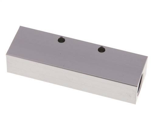 Bloc distributeur en aluminium 2xG 3/8'' x 3xG 1/8'' unilatéral 16 Bar