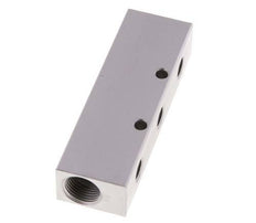 Bloc distributeur en aluminium 2xG 3/8'' x 3xG 1/8'' unilatéral 16 Bar