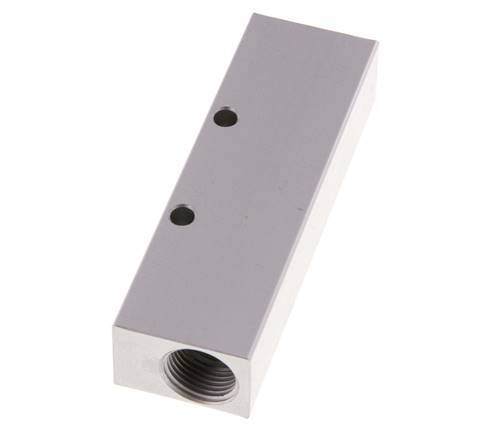 Bloc distributeur en aluminium 2xG 3/8'' x 3xG 1/8'' unilatéral 16 Bar