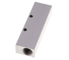 Bloc distributeur en aluminium 2xG 3/8'' x 3xG 1/8'' unilatéral 16 Bar