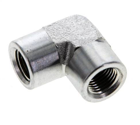 Raccord coudé 90° 1/8'' NPT en acier zingué 345 Bar - Hydraulique