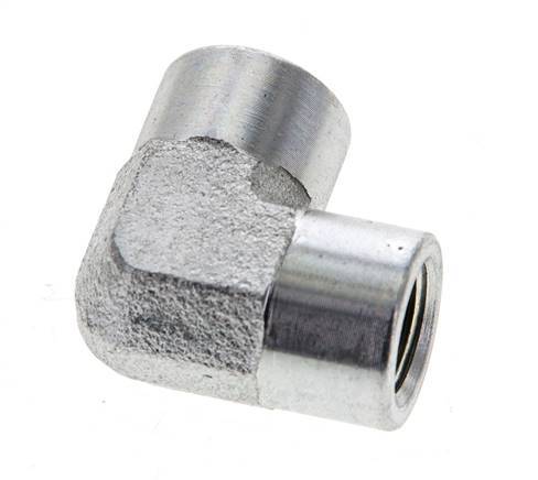 Raccord coudé 90° 1/8'' NPT en acier zingué 345 Bar - Hydraulique
