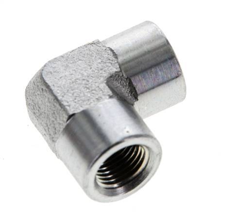 Raccord coudé 90° 1/8'' NPT en acier zingué 345 Bar - Hydraulique