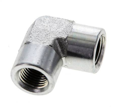 Raccord coudé 90° 1/8'' NPT en acier zingué 345 Bar - Hydraulique