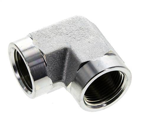 Raccord coudé 90 degrés 3/4'' NPT en acier zingué 170 Bar - Hydraulique
