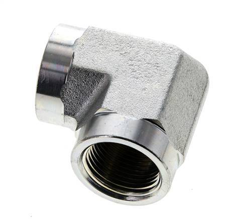 Raccord coudé 90 degrés 3/4'' NPT en acier zingué 170 Bar - Hydraulique