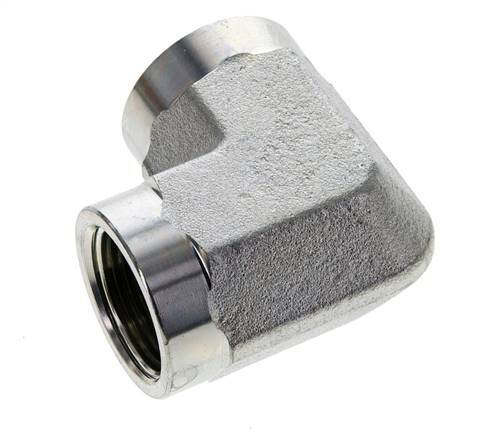 Raccord coudé 90 degrés 3/4'' NPT en acier zingué 170 Bar - Hydraulique
