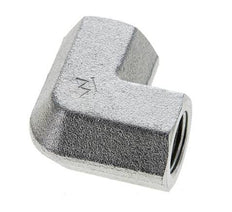 3/8'' NPT Zinc plated Steel 90 deg Elbow Fitting 210 Bar - Hydraulic