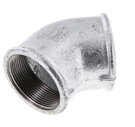 Rp 2'' Fonte zinguée Raccord coudé 45° 25 Bar