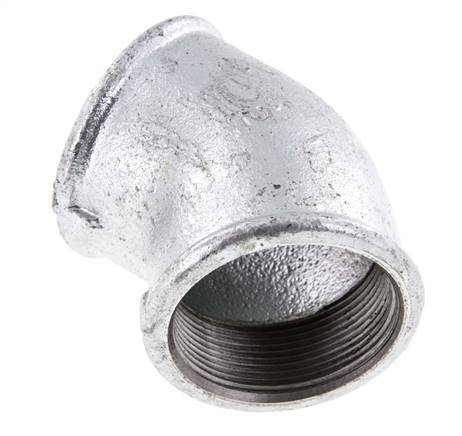 Rp 2'' Fonte zinguée Raccord coudé 45° 25 Bar