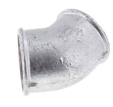 Rp 2'' Fonte zinguée Raccord coudé 45° 25 Bar
