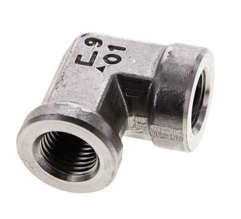 Raccord coudé 90 degrés 1/4'' NPT en acier inoxydable 275 Bar - Hydraulique