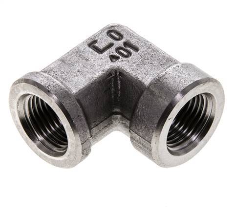 Raccord coudé 90 degrés 3/8'' NPT en acier inoxydable 210 Bar - Hydraulique