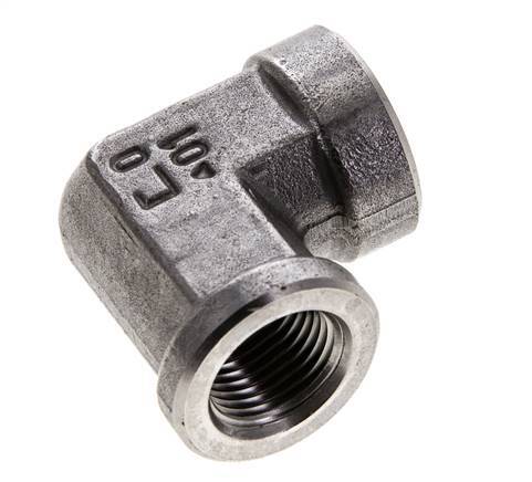 Raccord coudé 90 degrés 3/8'' NPT en acier inoxydable 210 Bar - Hydraulique