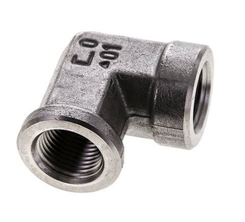 Raccord coudé 90 degrés 3/8'' NPT en acier inoxydable 210 Bar - Hydraulique