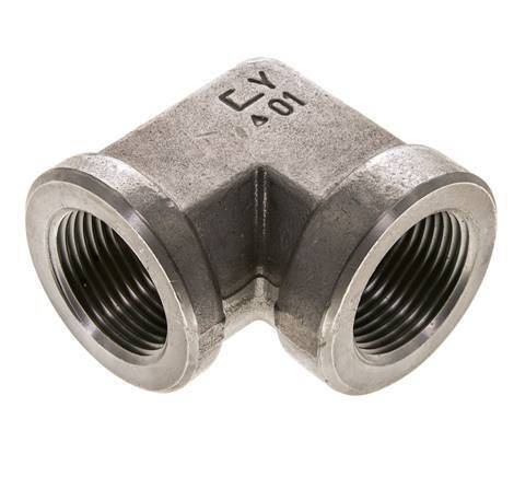 Raccord coudé 90 degrés 1'' NPT en acier inoxydable 140 Bar - Hydraulique