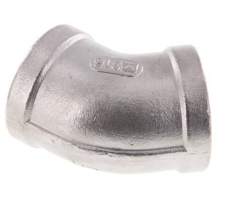 Raccord coudé 45° Rp 1'' en acier inoxydable 16 Bar