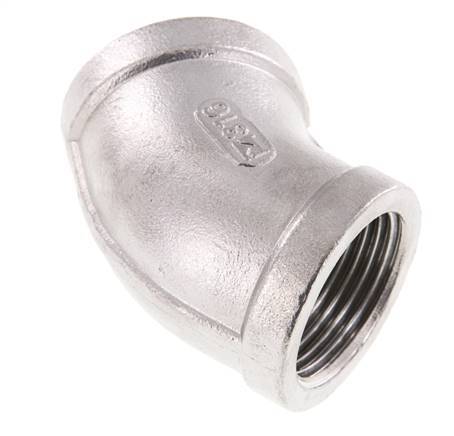 Raccord coudé 45° Rp 1'' en acier inoxydable 16 Bar