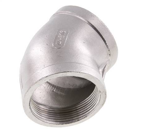 Raccord coudé 45° Rp 2'' en acier inoxydable 16 Bar