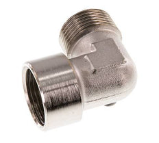 G 1'' x R 1'' F/M Raccord coudé 90° en laiton nickelé 16 Bar