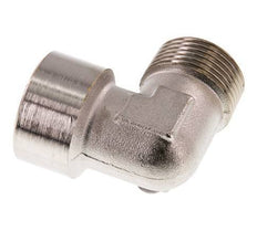 G 1'' x R 1'' F/M Raccord coudé 90° en laiton nickelé 16 Bar