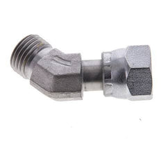 UNF 9/16''-18 x UNF 9/16''-18 F/M Acier zingué Raccord coudé à 45 degrés ORFS 630 Bar - Hydraulique