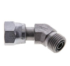 UNF 9/16''-18 x UNF 9/16''-18 F/M Acier zingué Raccord coudé à 45 degrés ORFS 630 Bar - Hydraulique